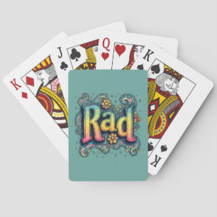 RAD 70s Groovy Psychedelic Aesthetic Pokerkaarten