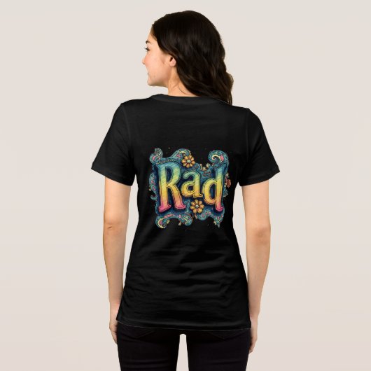 RAD 70s Groovy Psychedelic Aesthetic Tri-Blend Shirt (Achterkant volledig)