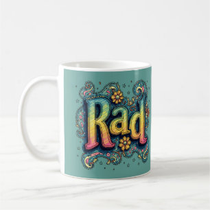 Rad 70s Groovy Psychedelische Esthetiek Koffiemok