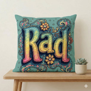 Rad 70s Groovy Psychedelische Esthetiek Kussen