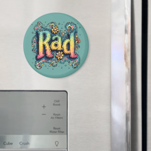 Rad 70s Groovy Psychedelische Esthetiek Magneet