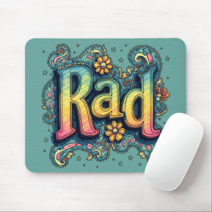 Rad 70s Groovy Psychedelische Esthetiek Muismat