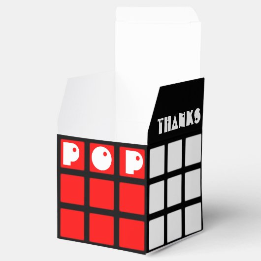 RAD 80's Retro Kleurrijke Party Cube Bedankdoosjes (Geopend)