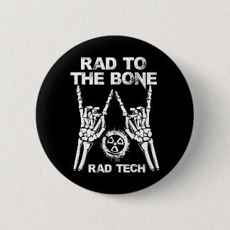 RAD AAN HET BONE Rad Tech Radiologie Skelet Ronde Button 5,7 Cm