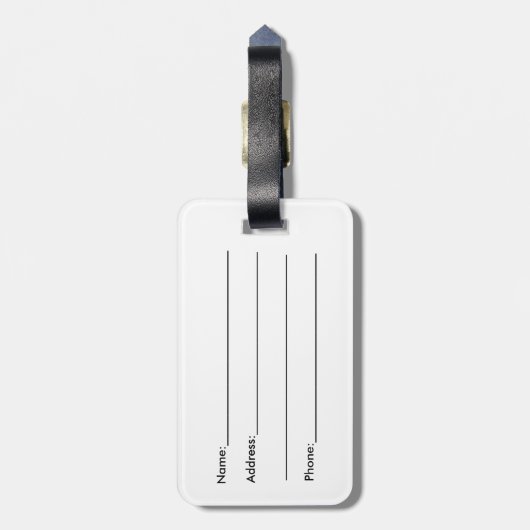 Rad Adventures Black Bagagelabel (Achterkant verticaal)