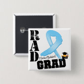 RAD-Afstudeerder voor prostaatkanker Vierkante Button 5,1 Cm (Voorkant /achterkant)