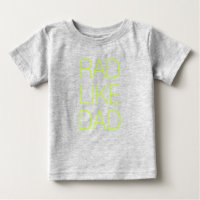 Rad als pap neon groene minimalistische typografie