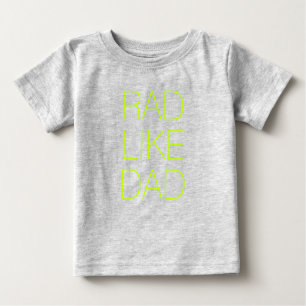 Rad als pap neon groene minimalistische typografie