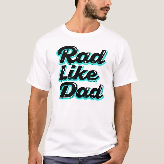 Rad Als Papa – Retro Script Glow Stijl T-shirt (Voorkant)
