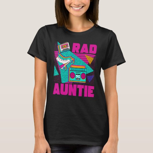 Rad Auntie 90s Aesthetic Nostalgia 1990's Retro Au T-shirt (Voorkant)