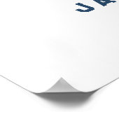 Rad Boys Dinosaurus Blauw Verjaardag Welkom Poster (Hoek)