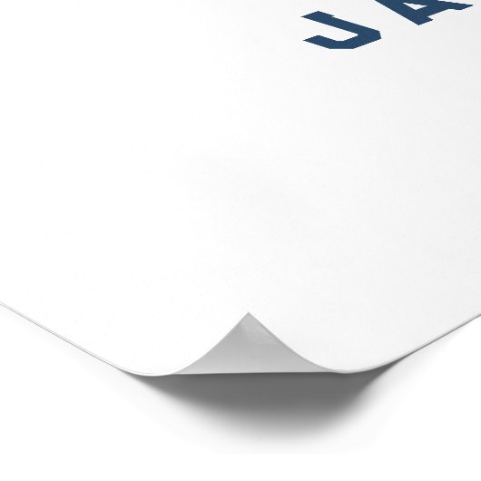 Rad Boys Dinosaurus Blauw Verjaardag Welkom Poster (Hoek)