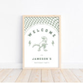 Rad Boys Dinosaurus Groen Verjaardag Welkom Poster