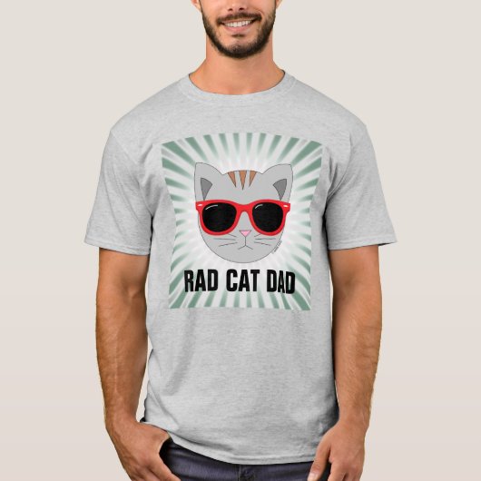 RAD CAT DAD Zonnebril Kat T-shirt (Voorkant)