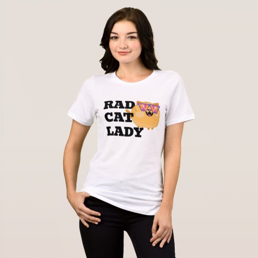 Rad Cat Lady Cat Mama T-shirt (Voorkant volledig)