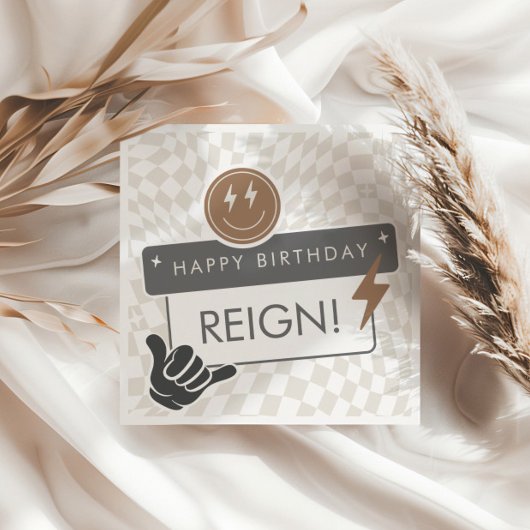 Rad Cool Dude Boys' Verjaardag Servet