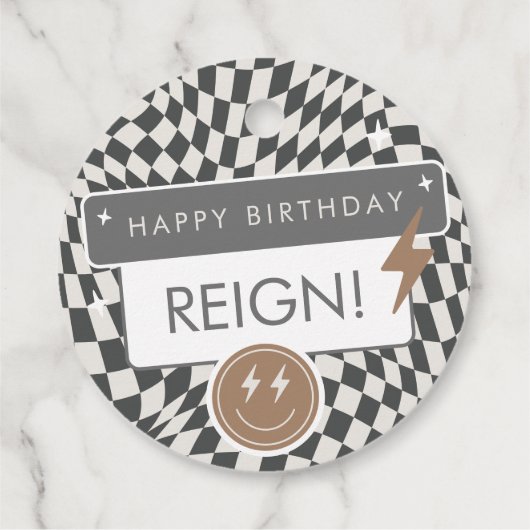 Rad Cool Dude | Jongens Retro Skater Verjaardag Bedankjes Labels (Achterkant)