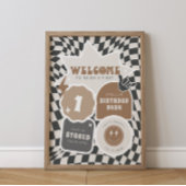 Rad Cool Dude | Jongens Retro Skater Verjaardag Poster