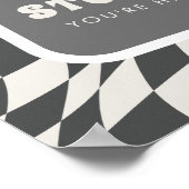 Rad Cool Dude | Jongens Retro Skater Verjaardag Poster (Hoek)