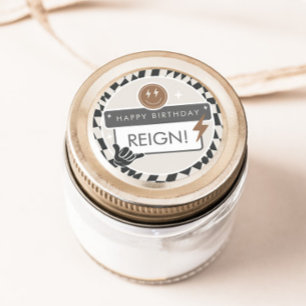 Rad Cool Dude   Jongens Retro Skater Verjaardag Ronde Sticker