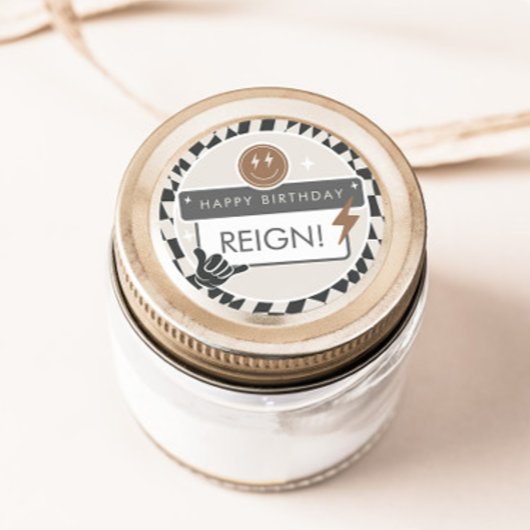 Rad Cool Dude | Jongens Retro Skater Verjaardag Ronde Sticker