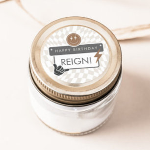 Rad Cool Dude   Jongens Retro Skater Verjaardag Ronde Sticker