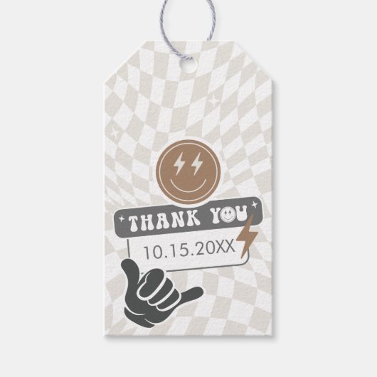 Rad Cool Dude | Jongens Retro Skater Verjaardagsgu Cadeaulabel (Voorkant)