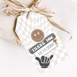 Rad Cool Dude Jongens Retro Skater Verjaardagsgu Cadeaulabel