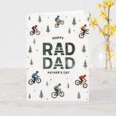 Rad Dad Bike Ride Vaderdag kaart (Gele Bloem)