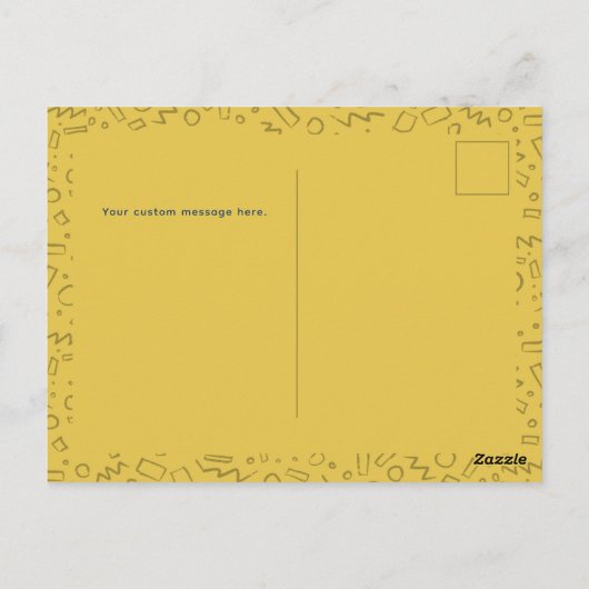 Rad Dad Blue Doodle Vaderdag Briefkaart (Achterkant)