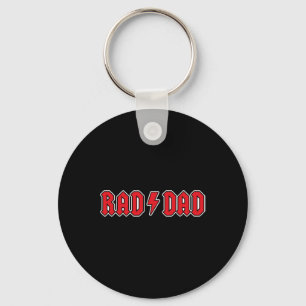 Rad Dad Cool Rock and Roll Funny Fathers D Sleutelhanger