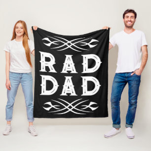 Rad Dad fleece deken met mannelijke tatoeage graph