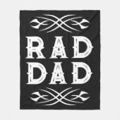 Rad Dad fleece deken met mannelijke tatoeage graph (Voorkant)