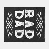Rad Dad fleece deken met mannelijke tatoeage graph (Voorkant (Horizontaal))