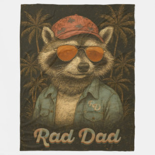Rad Dad Funny Happy Vaderdag  Fleece Deken