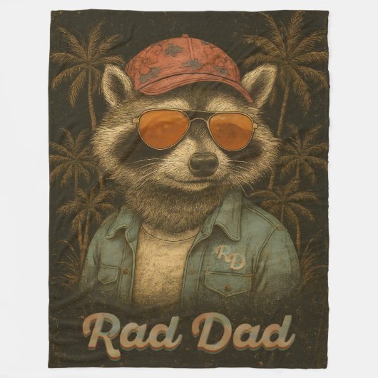 Rad Dad Funny Happy Vaderdag Fleece Deken (Voorkant)