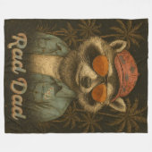Rad Dad Funny Happy Vaderdag Fleece Deken (Voorkant (Horizontaal))
