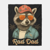 Rad Dad Funny Happy Vaderdag Fleece Deken (Voorkant)