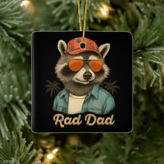 Rad Dad Funny Happy Vaderdag Keramisch Ornament (Boom)