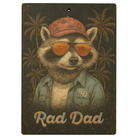 Rad Dad Funny Happy Vaderdag Klembord (Achterkant)