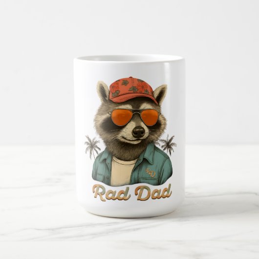 Rad Dad Funny Happy Vaderdag Koffiemok (Center)