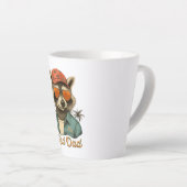Rad Dad Funny Happy Vaderdag  Latte Mok (Rechterhoek)