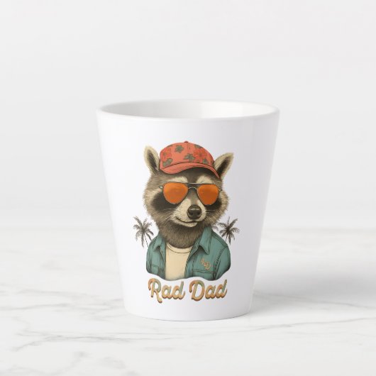 Rad Dad Funny Happy Vaderdag  Latte Mok (Voorkant)