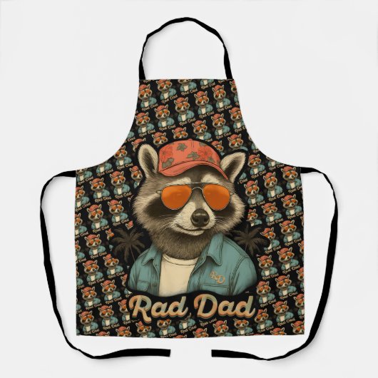 Rad Dad Funny Happy Vaderdag Schort (Voorkant)