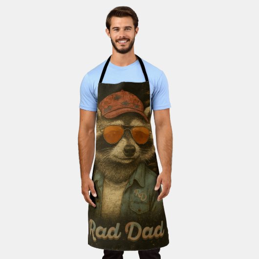Rad Dad Funny Happy Vaderdag Schort (Gedragen)