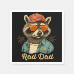 Rad Dad Funny Happy Vaderdag Servet