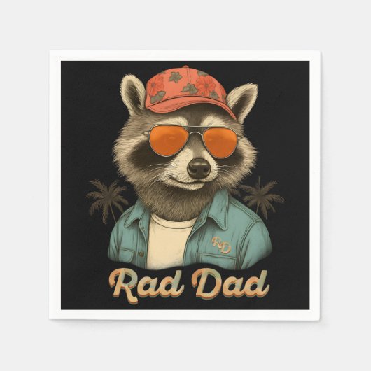 Rad Dad Funny Happy Vaderdag  Servet (Voorkant)