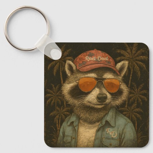 Rad Dad Funny Happy Vaderdag Sleutelhanger (Voorkant)