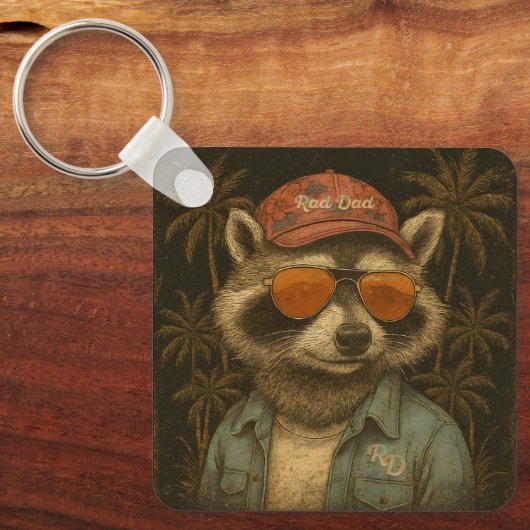 Rad Dad Funny Happy Vaderdag  Sleutelhanger (Voorkant)