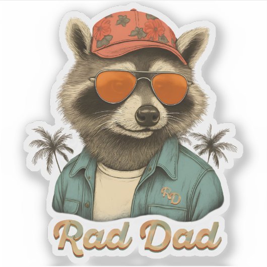 Rad Dad Funny Happy Vaderdag Sticker (Voorkant)